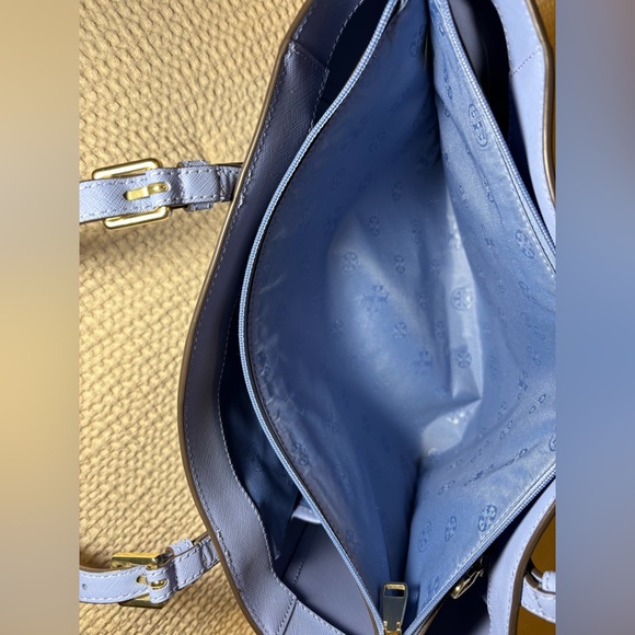 Tory Burch Periwinkle blue Saffiano Leather Tote - Picture 8 of 14